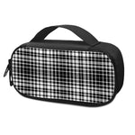 Black And White Border Tartan Print Insulin Cooler Travel Case