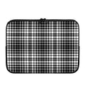 Black And White Border Tartan Print Laptop Sleeve