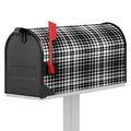 Black And White Border Tartan Print Mailbox Cover