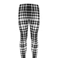 Black And White Border Tartan Print Men's Leggings