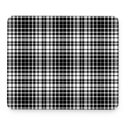 Black And White Border Tartan Print Mouse Pad