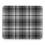 Black And White Border Tartan Print Mouse Pad