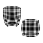 Black And White Border Tartan Print Office Chair Cover