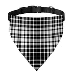 Black And White Border Tartan Print Over The Collar Dog Bandana