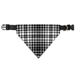 Black And White Border Tartan Print Over The Collar Dog Bandana