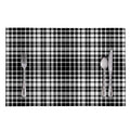Black And White Border Tartan Print Placemat