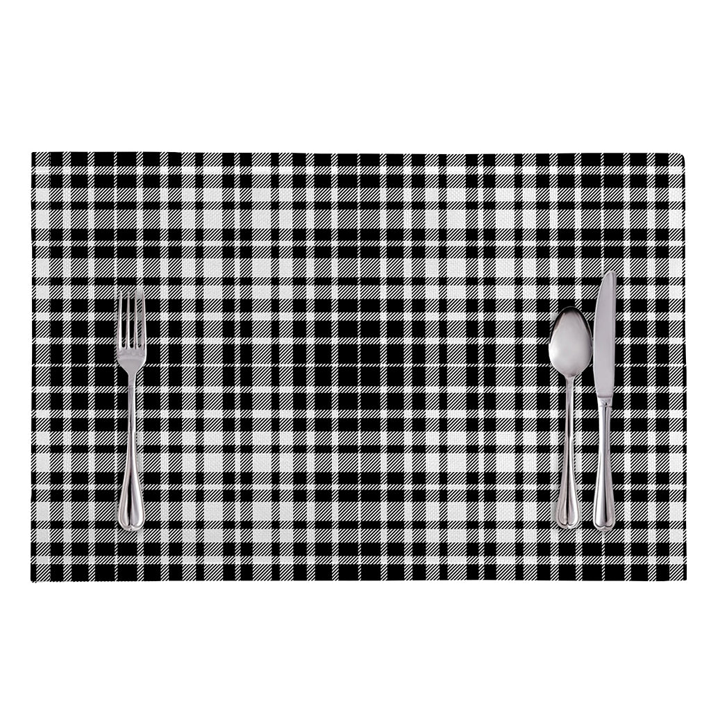 Black And White Border Tartan Print Placemat