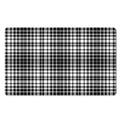 Black And White Border Tartan Print Polyester Doormat