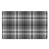 Black And White Border Tartan Print Polyester Doormat