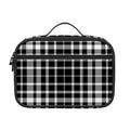 Black And White Border Tartan Print Portable Lunch Bag