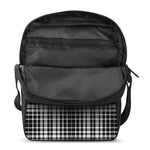 Black And White Border Tartan Print Rectangular Crossbody Bag