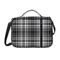 Black And White Border Tartan Print Shoulder Strap Bible Bag