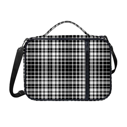Black And White Border Tartan Print Shoulder Strap Bible Bag