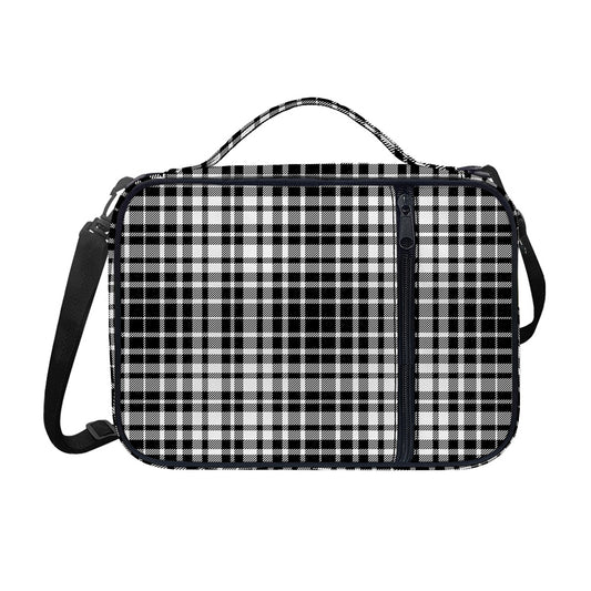 Black And White Border Tartan Print Shoulder Strap Bible Bag
