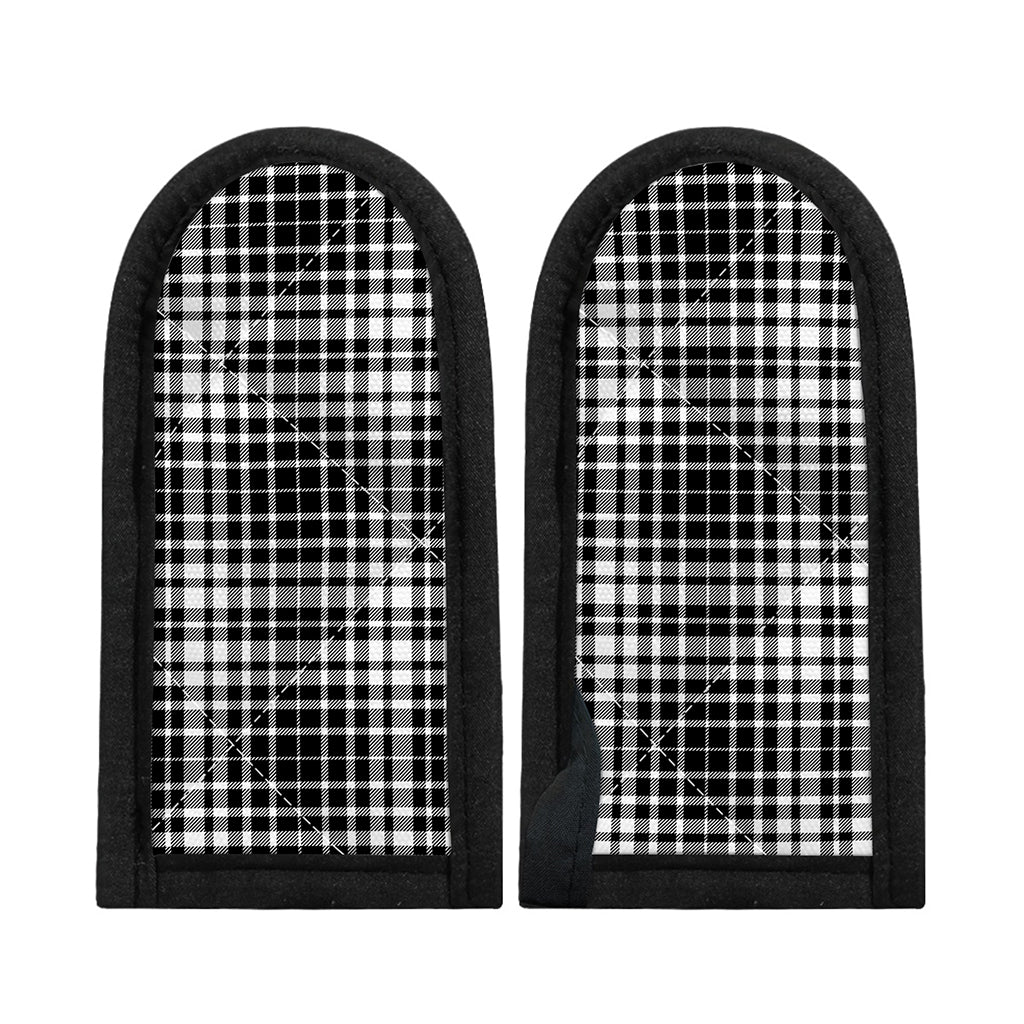 Black And White Border Tartan Print Skillet Handle Cover