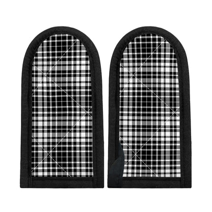 Black And White Border Tartan Print Skillet Handle Cover