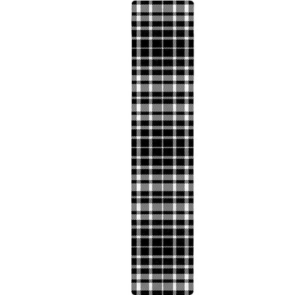 Black And White Border Tartan Print Table Runner