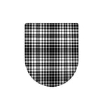 Black And White Border Tartan Print Toilet Lid Cover