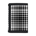 Black And White Border Tartan Print Trifold Wallet