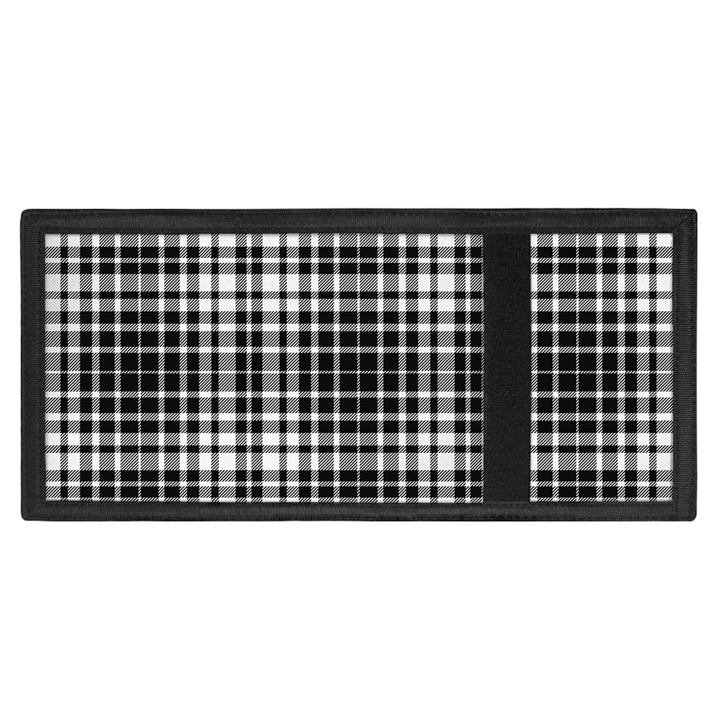 Black And White Border Tartan Print Trifold Wallet