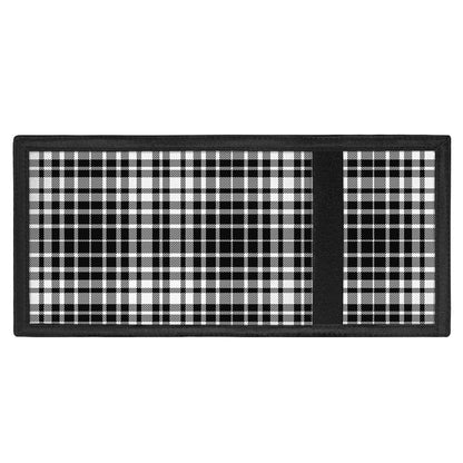 Black And White Border Tartan Print Trifold Wallet