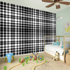 Black And White Border Tartan Print Wall Sticker