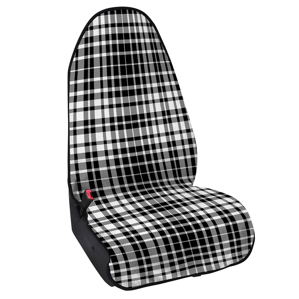 Black And White Border Tartan Print Waterproof Car Seat Cover