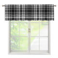 Black And White Border Tartan Print Window Valance