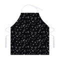 Black And White Bubble Pattern Print Adjustable Apron