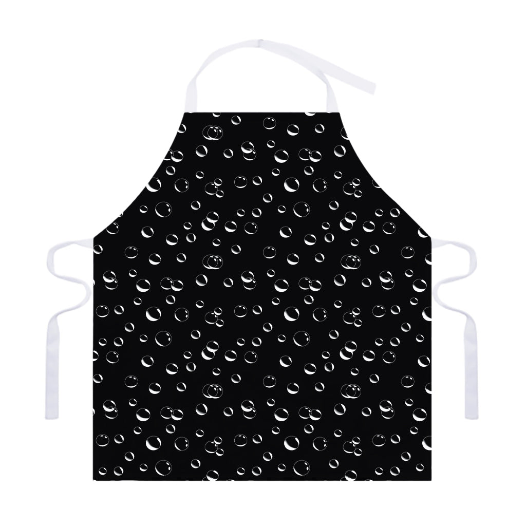 Black And White Bubble Pattern Print Adjustable Apron