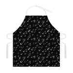 Black And White Bubble Pattern Print Adjustable Apron