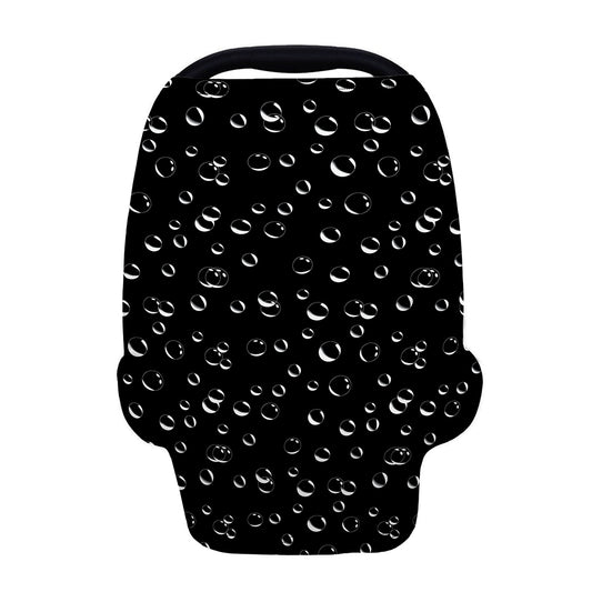 Black And White Bubble Pattern Print Baby Seat Cover