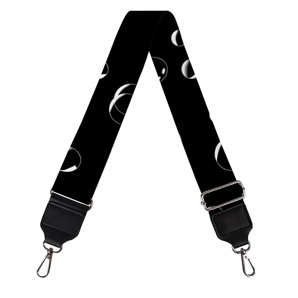 Black And White Bubble Pattern Print Bag Strap