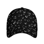 Black And White Bubble Pattern Print Baseball Cap