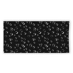 Black And White Bubble Pattern Print Beach Towel