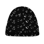 Black And White Bubble Pattern Print Beanie