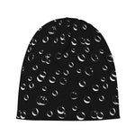 Black And White Bubble Pattern Print Beanie