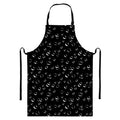 Black And White Bubble Pattern Print Bib Apron With Pocket