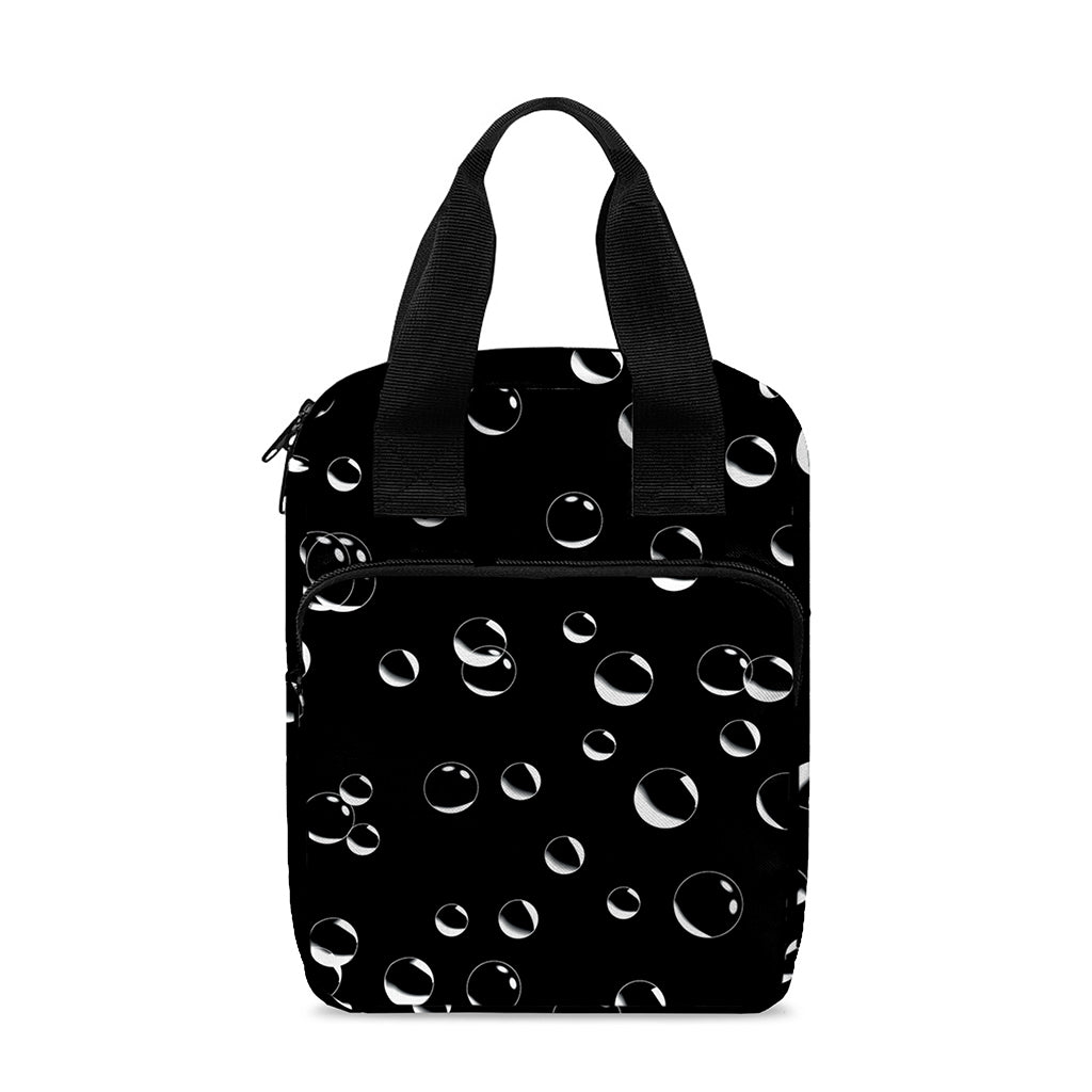 Black And White Bubble Pattern Print Bible Tote Bag