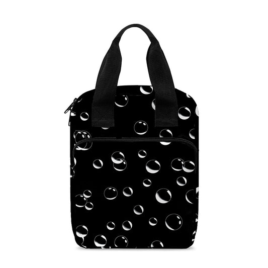 Black And White Bubble Pattern Print Bible Tote Bag