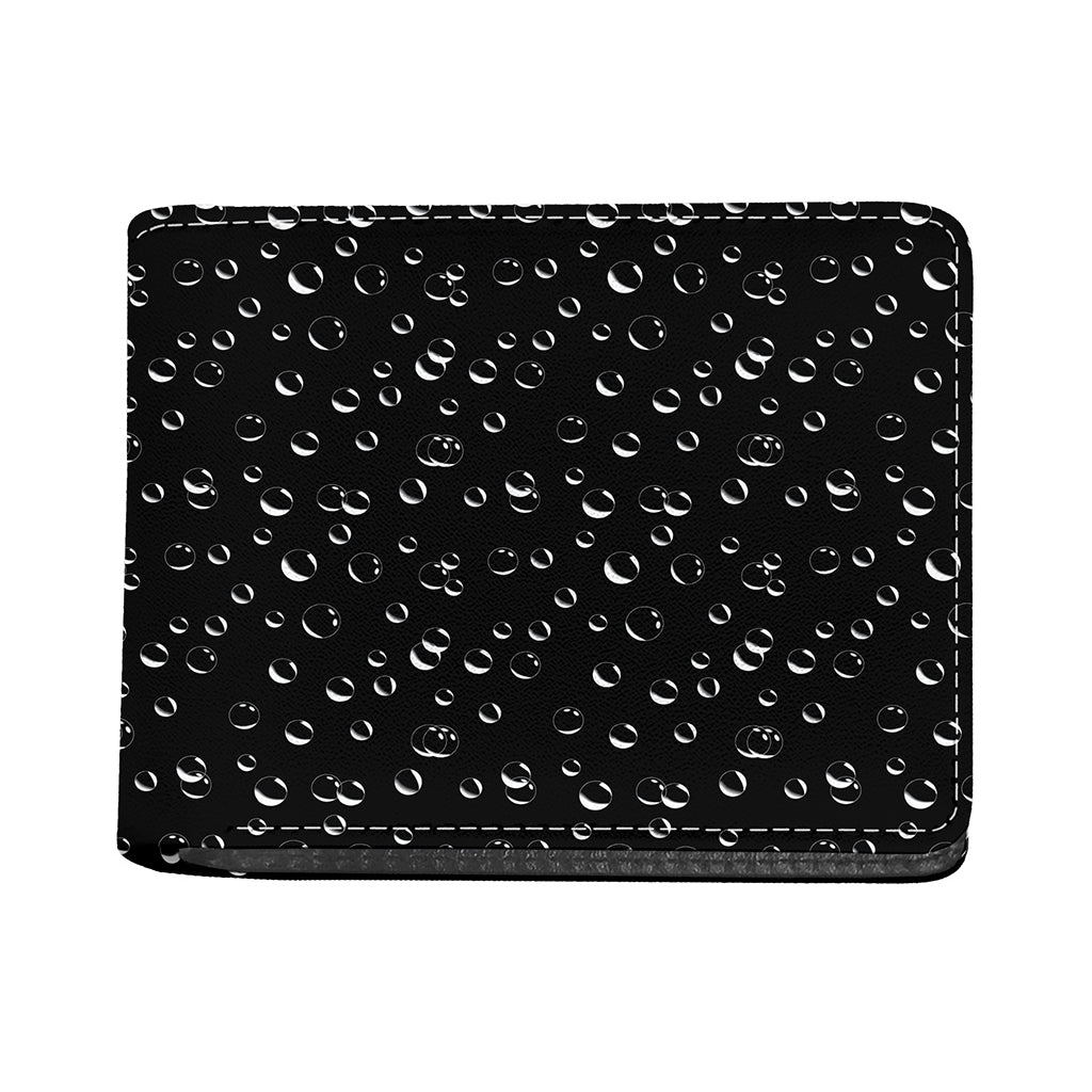 Black And White Bubble Pattern Print Bifold Wallet