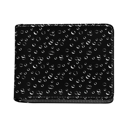 Black And White Bubble Pattern Print Bifold Wallet