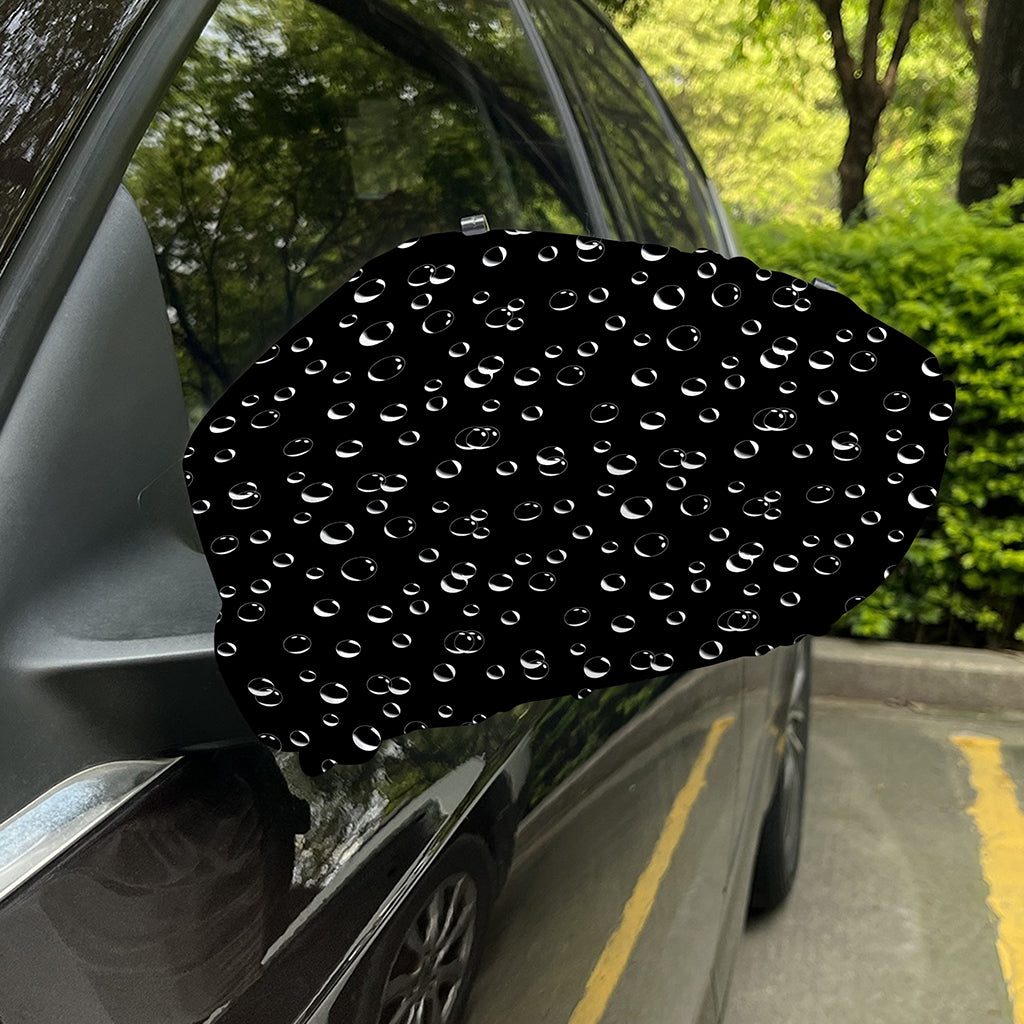 Black And White Bubble Pattern Print Car Side Mirror Covers