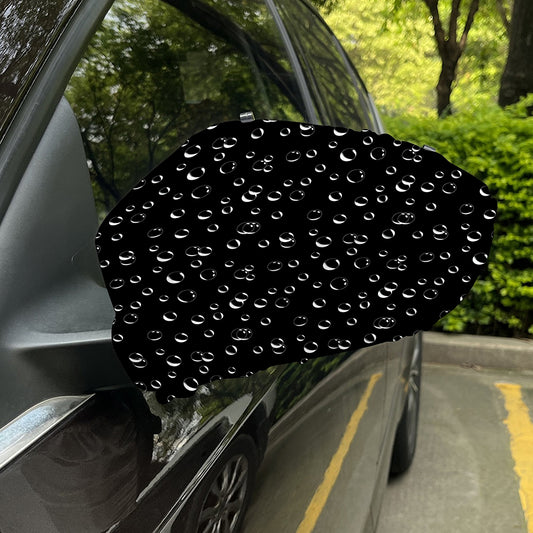 Black And White Bubble Pattern Print Car Side Mirror Covers