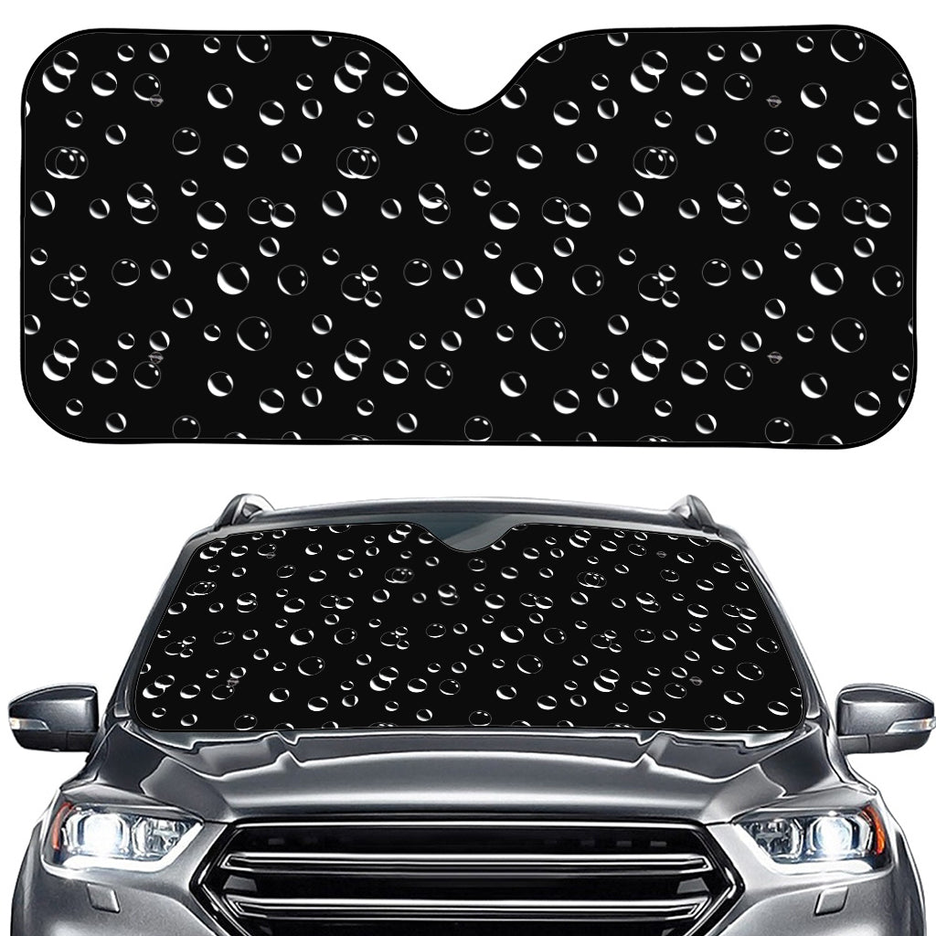 Black And White Bubble Pattern Print Car Windshield Sun Shade