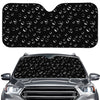 Black And White Bubble Pattern Print Car Windshield Sun Shade