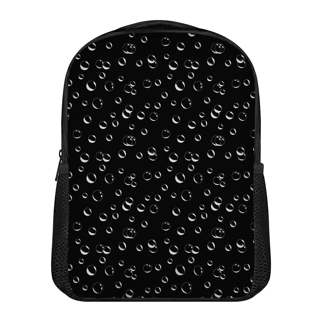 Black And White Bubble Pattern Print Casual Backpack