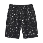 Black And White Bubble Pattern Print Cotton Shorts