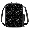Black And White Bubble Pattern Print Crossbody Lunch Bag