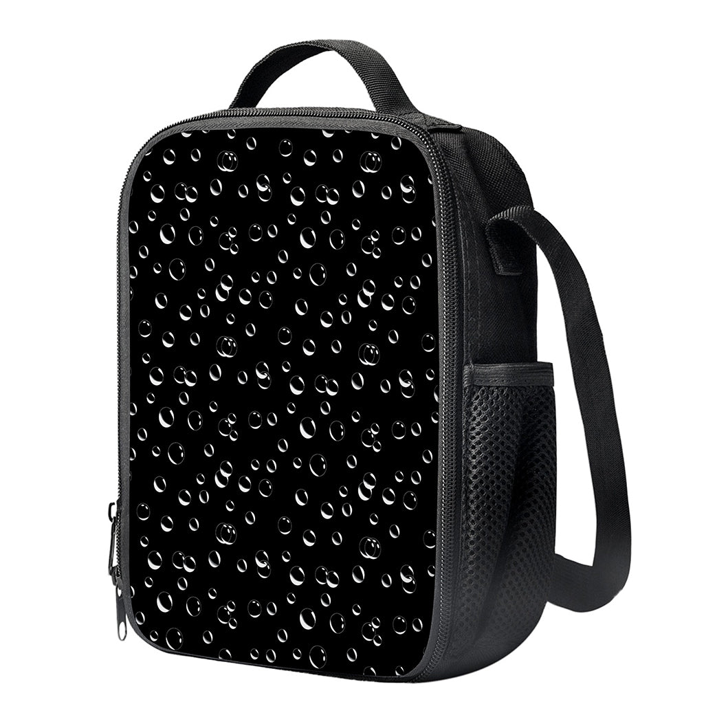 Black And White Bubble Pattern Print Crossbody Lunch Bag